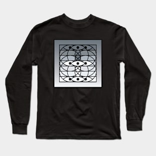 Doc Labs - Third Eye / Awakening (Geometric Art / Meditation / Yoga) - Version 4 - (Silver) Long Sleeve T-Shirt